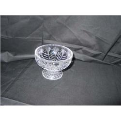 6 Full lead crystal footed bowls 4.5" diameter x 3.25" - bid will be 6 times the money