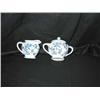 Image 1 : 3-piece Blue Danube porcelain sugar & creamer by Lipper
