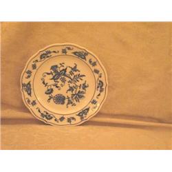 3 Bread & Butter fine porcelain plates - Blue Danube by Lipper - bid will be 3 times the money
