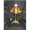 Image 1 : Reproduction lamp in brass w/frosted globe - reproduction is of lamps used on Paris-Istanbul Orient 