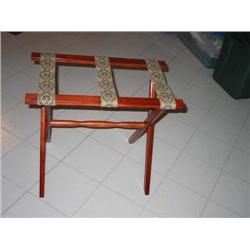 2 folding luggage racks w/embroidery tape - bid will be 2 times the money