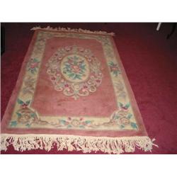 100% wool east garden style carved rug 3'6" x 6' including fringe made by Nourison