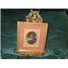 Image 1 : Reproduction print matted in pink brocade & gold foil of Count Androssi in a frame of gilded wood on