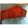 Image 1 : Thomasville double bed headboard in Pecan wood w/cain inserts from the Camille Collection - includes