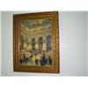 Image 1 : Reproduction w/crackle finish of the foyer of the Paris Opera in a gilded wood frame 26" x 33"