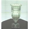 Image 1 : Full lead crystal vase w/square bottom & cylindrical top 6 3/8" diameter x 13" tall