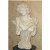Image 1 : Antiqued bust of a fairy in cream colored plaster - 22" x 14"