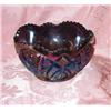 Image 1 : Purple Carnival glass bowl 8.25" diameter 4.5" tall