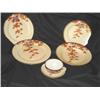 Image 1 : Antique (1930's) Six 6-piece place settings of Chinese porcelain decorated with rust & gold leaves &