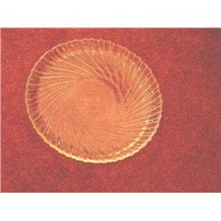 9 swirl tempered glass dessert plates 7" diameter 