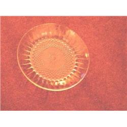 12 diamond patterned tempered glass dessert plates 7"diameter 