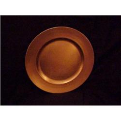 2 Gold laquer chargers 13" diameter - bid will be 2 times the money