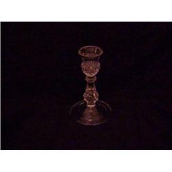 4 full lead crystal candle holders "Longchamp" pattern by Durand - 6" tall x 4" diameter - bid will 