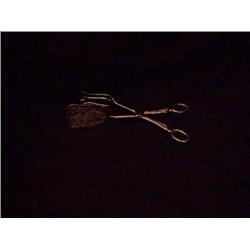 Silverplated pastry tongs 8.5" long