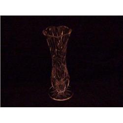 Full lead crystal footed bud vase 8" x 3" diameter