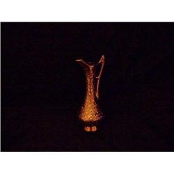 Porcelain bud vase in 22 karat gold plate - 7" tall x 3" diameter