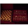 Image 1 : Greek chess set by Manopoulos in gold & silverplate w/17" square board in brown & gold oxidized meta