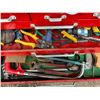 Image 2 : 2 RED TOOLBOXES. ASST DRILLS, SOLDER, SNIPS, SAWS, FILTER WRENCHES ETC