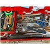 Image 3 : 2 RED TOOLBOXES. ASST DRILLS, SOLDER, SNIPS, SAWS, FILTER WRENCHES ETC