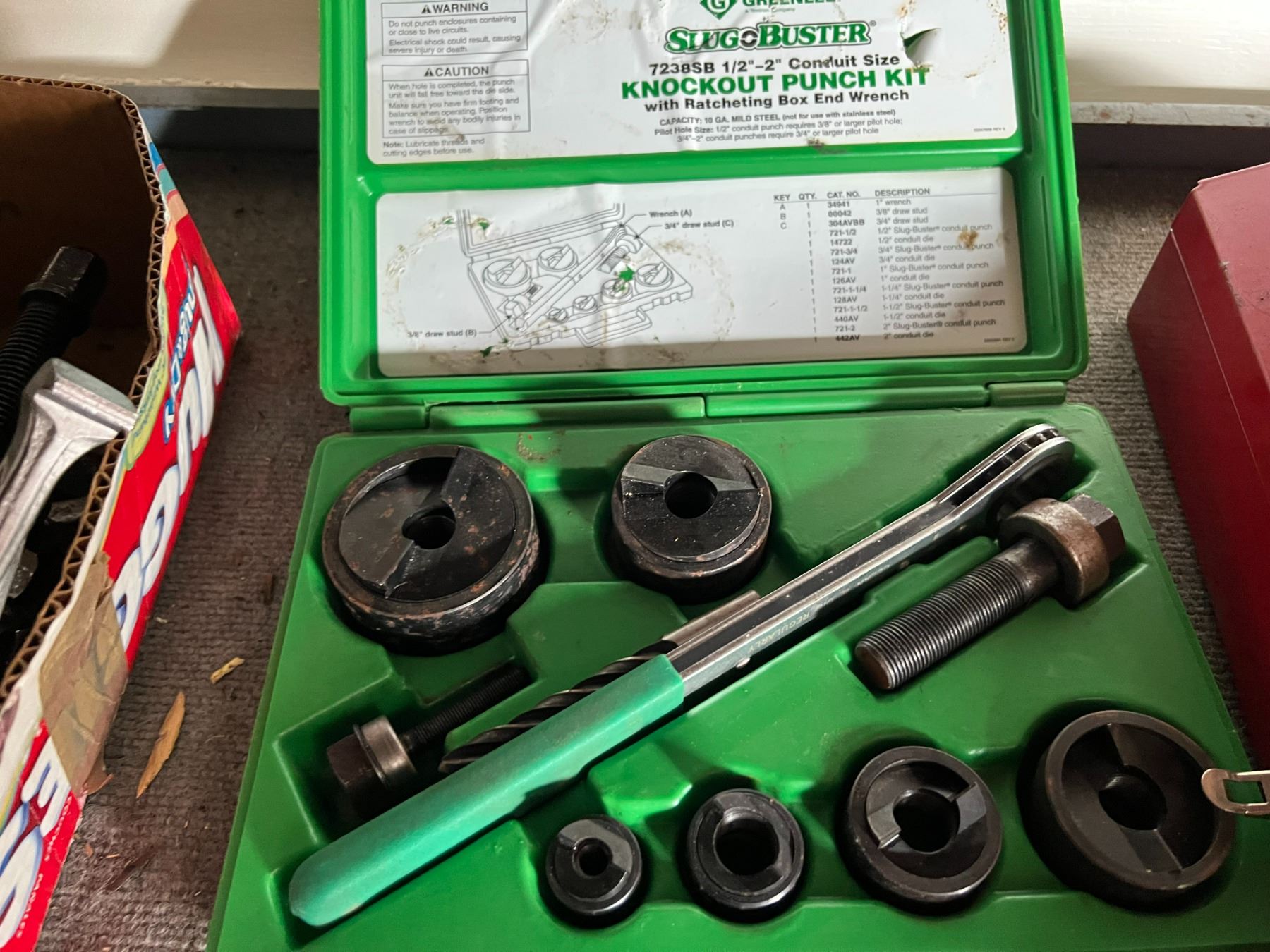 Punching Kit GREENLEE KNOCK OUT HOLE PUNCH KIT MODEL 7238SB 1/2