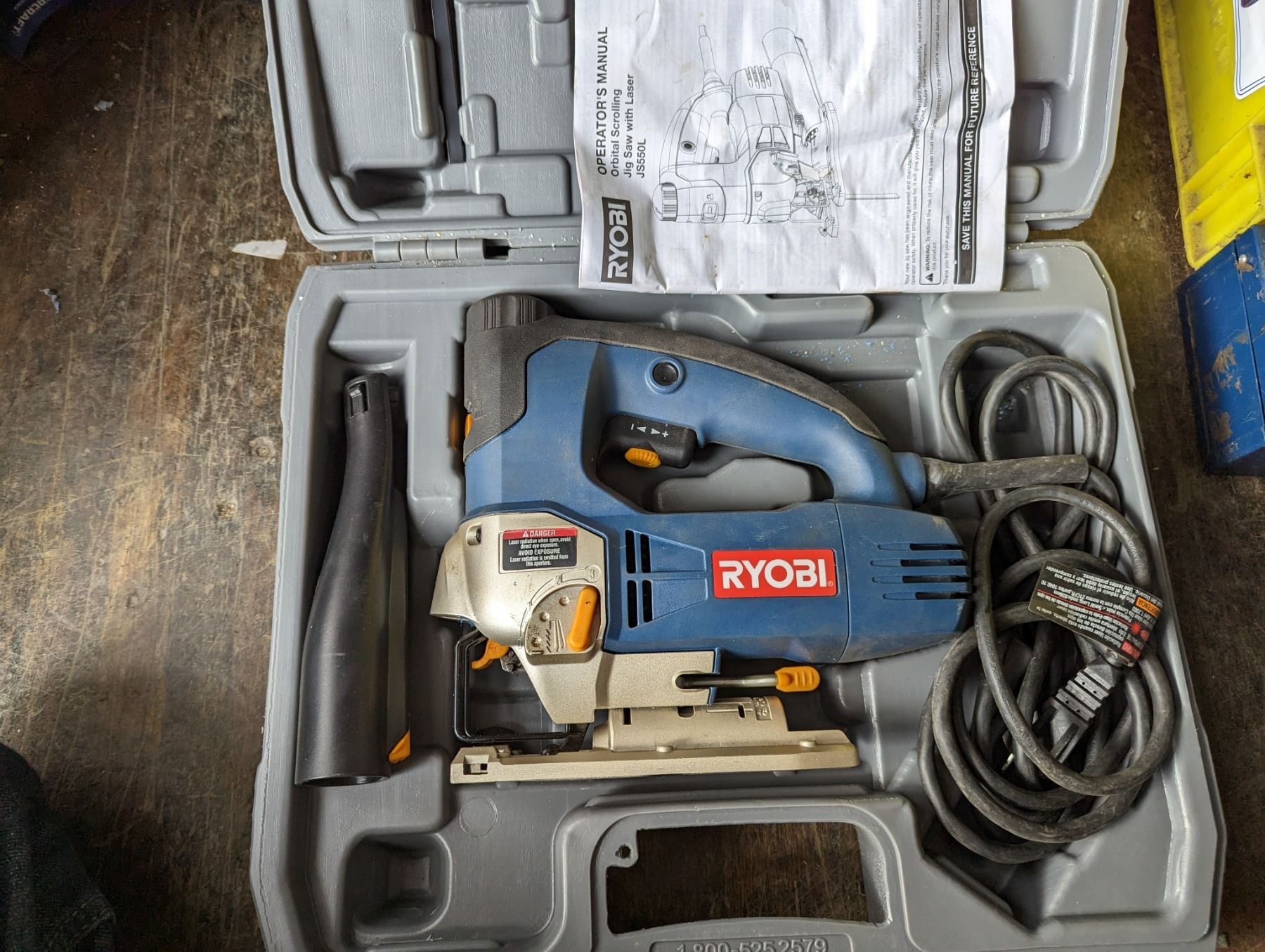 RYOBI JIGSAW KIT. VARIABLE SPEED. MODEL JS550L - Able Auctions