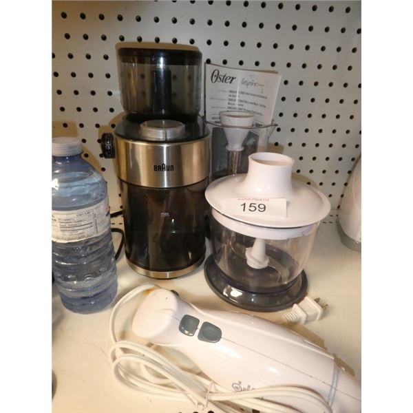 coffee grinder, food processor, hand blender