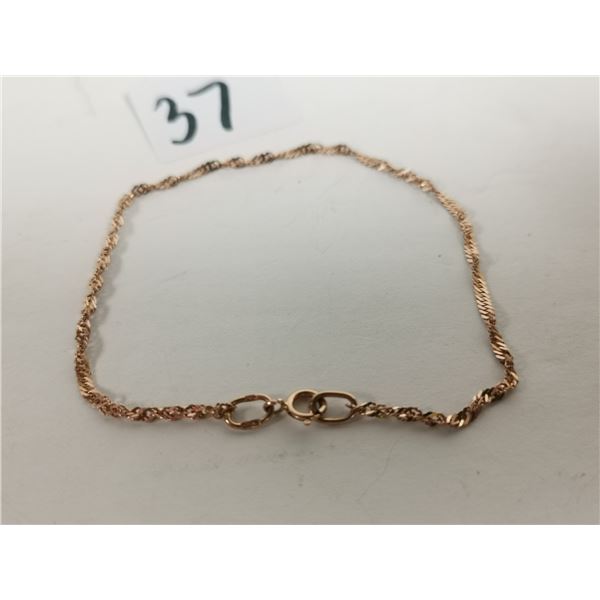 14k 585 Gold Bracelet weighs about 1.1 grams