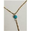 Image 2 : 10K gold necklace with torquoise 1.3 grams