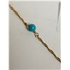 Image 3 : 10K gold necklace with torquoise 1.3 grams