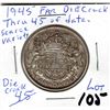 Image 2 : 1945 DIE CRACK THRU 45 FIFTY CENT PIECE