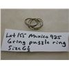 Image 3 : MEXICO 925 6 RING PUZZLE RING