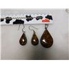 Image 3 : MEXICO MARKED SILVERTONE AMBER PENDANT AND EARRINGS