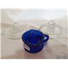 Image 1 : Cobalt blue juicer & two clear glass juicer