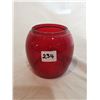 Image 1 : Red medium size red glass shade for barn lanterns