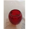 Image 3 : Red medium size red glass shade for barn lanterns