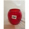 Image 1 : Red medium size red glass shade for barn lanterns