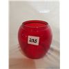 Image 2 : Red medium size red glass shade for barn lanterns