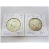 Image 1 : 2 Silver Kennedy 1964 and 1968 Fifty Cent Pieces