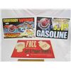 Image 1 : 3 Double Sided Signs CO-OP Gas Plastic