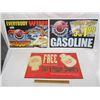 Image 2 : 3 Double Sided Signs CO-OP Gas Plastic