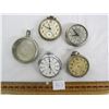 Image 1 : 5 Pocket Watches for Parts or Repair