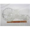 Image 2 : Large Cut Glass Rose Bowl and Cream and Sugar - no damage