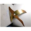 Image 3 : BRASS TONE METAL & WOOD GOOSE WALL HANGING VINTAGE