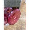 Image 4 : 1880's Cranberry lamp, comes with chimney - Rare, original lamp - 10 1/2"H