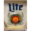 Image 2 : Miller lite - Pilsner beer sign, lights up - working, 18x14"