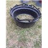 Steel ring fire pit with vintage wrench décor - 30" across x 12"H