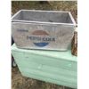 Image 2 : Vintage Pepsi cooler, no lid and Coke tray, with misc bottles