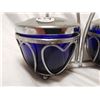 Image 4 : Cobalt Blue Cream & Sugar Bowl on Stand