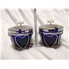 Image 5 : Cobalt Blue Cream & Sugar Bowl on Stand