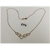 Image 1 : 10K gold hearts necklace